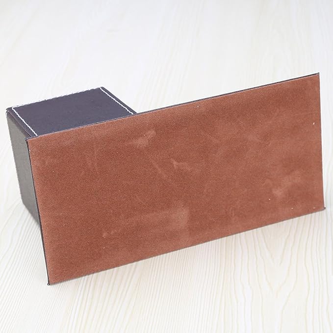 KINGFOM PU Leather Desk Organizer and Accessories, Pencil Holder for Desk with Business Cards Stand, School Office Supplies Collection Caddy Brown
