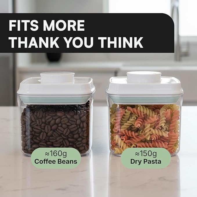 Bop Top Airtight Food Storage Containers with Lid Multi Pack | Kitchen Canister Sets | Air Tight Pantry Container | Pop Top Dry Food Storage Containers for Snacks, Sugar, Flour, Baking, Cereal, Pasta