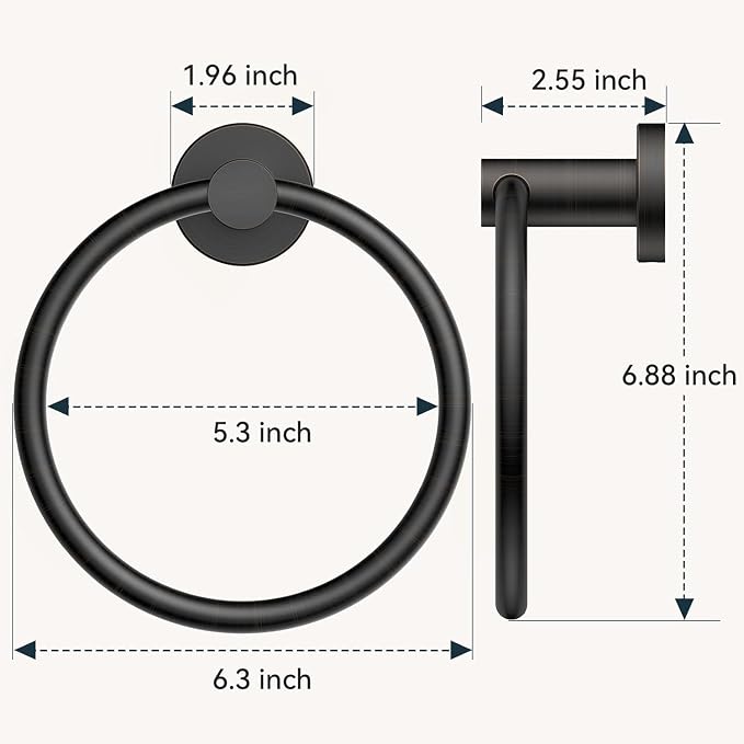FORIOUS Toilet Paper Holder Wall Mount, SUS304 Stainless Steel Double Post Pivoting Tissue Roll Holder and Hand Towel Ring Set for Bathroom, RV, Bathroom Hardware Accessories Set, ORB, Classic