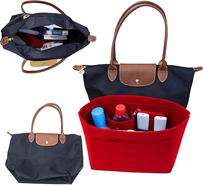 Lckaey bag Organizer Insert for le pliage organizer insert Handbags Organizer1012crimson-S