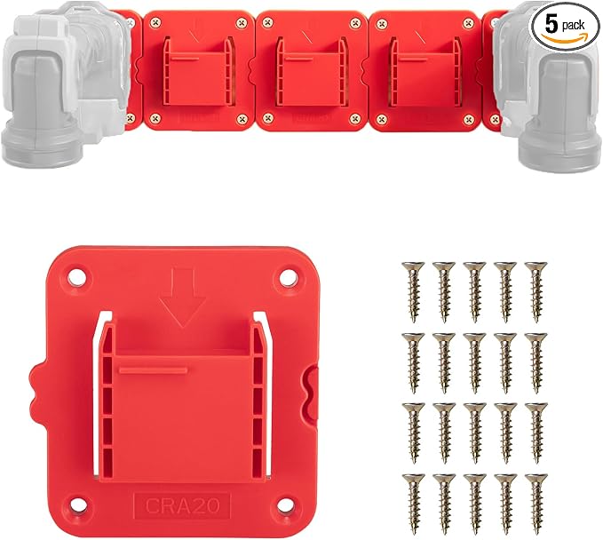 Tool Holder Compatible for Craftsman 20V Drill, Wall Mount Tool Hanger for Power Tool Storage Organizer, for Workshop, Garage, Work Van, Under Shelf, Tool Box-5 Pack