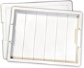 Elizabeth Ward Bead Storage Solutions Plastic Organizer Tray with Clear Snap Shut Lid for Sorting Craft Supplies, Fasteners, Crystals, and More