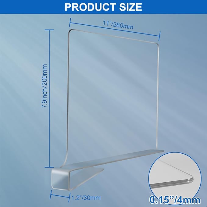 Acrylic Shelf Dividers for Closet Organization 4PCS Closet Shelf Divider Closet Dividers for Shelves Shelf Organizer for Closet Shelf Organizer for Wood Closet Separator Clear