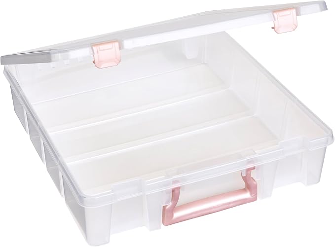 ArtBin 6955RL Super Satchel Compartment Box Clear Craft Organizer Storage Case - Rose Gold, Pack of 1