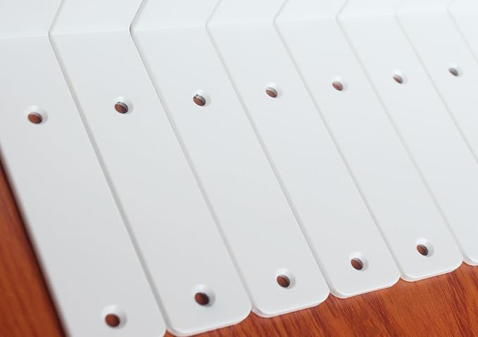 6 Pack - L 6" x H 6" x W1.5, 5mm Thick White L Shelf Bracket, Iron Shelf Brackets, Metal Shelf Brackets, Floating Shelf, Shelf Supports with Screws