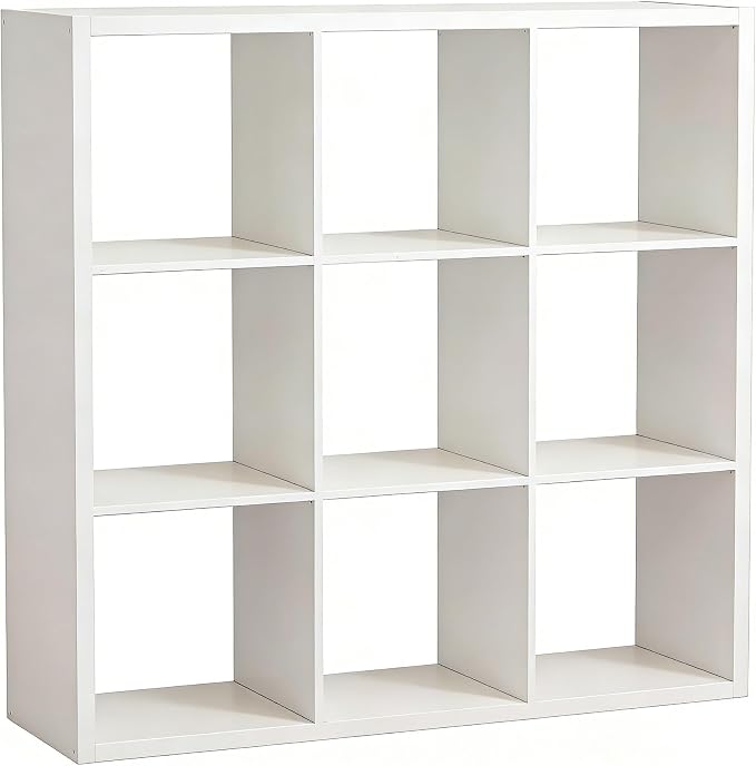 【2-in-1】Cube Shelf, Kit Includes 2-Piece Silicone Plastic Ice Tray, White