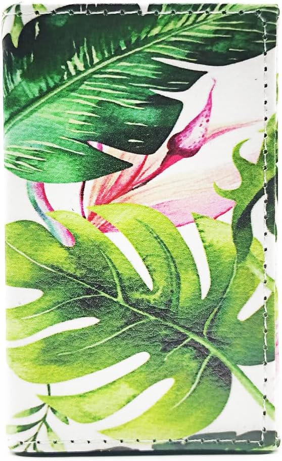 Pen Holder, Rectangle Vintage Pencil Holder with 2 Compartments, PU Leather Art Remote Control Holder Organizer Storage for Desk Accessory (Flamingo)