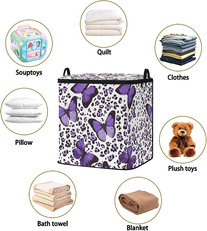 2pcs blanket storage bag for under bed,closet organizers 95L | clothing sweater sheet bedding comforter duvet quilt pillow toy storage bags with lids,dorm room essentials for containers