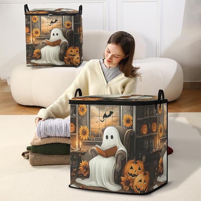 2pcs blanket storage bag for under bed,closet organizers 95L | clothing sweater sheet bedding comforter duvet quilt pillow toy storage bags with lids,dorm room essentials for containers