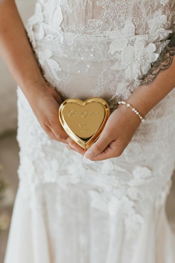 Cherished Moments Personalized Bride Jewelry Box, Heart Keepsake
