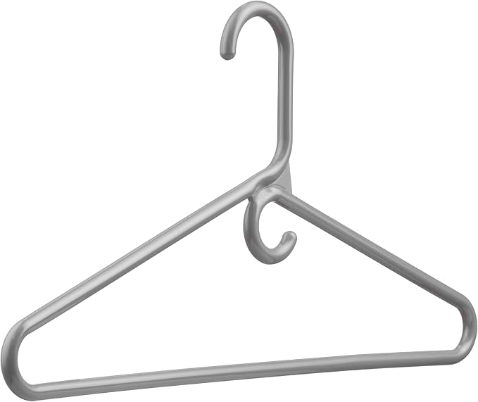 DEILSY™ Heavy Duty Plastic Hangers 50 Pack - Extra Heavy Duty Hangers for Clothes, Thick Gray Plastic Hangers, Strong Clothes Hangers with Hook for Scarves & Belts