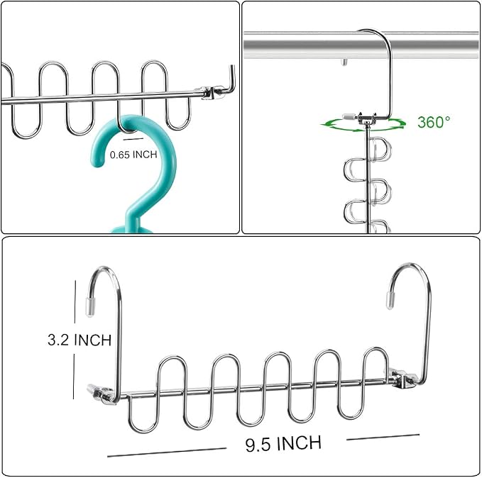 Meetu Magic Cloth Hanger Space Saving Hangers Metal Closet Organizer for Wardrobe Organization (Pack of 4)