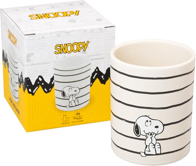 Grupo Erik Snoopy Pen Holder | Desk Organizer, Accessories | Pencil Pot, Stationery | Snoopy Gifts, Mug | Ceramic Pen Pot, Pencil Pot, Pencil Holder, Desk Organiser - Dog Stationery Gifts Under 15 Pounds