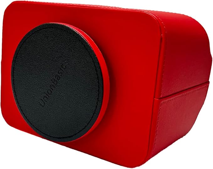 UnionBasic Rotating Desk Organizer, 360 Desk Spinning Caddy, Desktop TV Guide/Mail/Media/Remote Controller Holder Organizer, Red