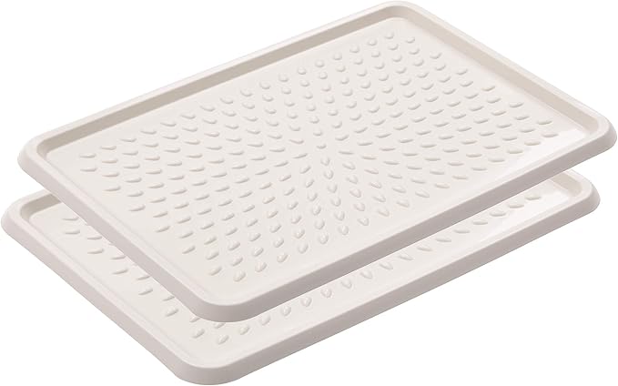 BranQ - Home essential BranQ 5901098048408 Plastic Shoe Rack, Polypropylene, Cream, Pack of 2