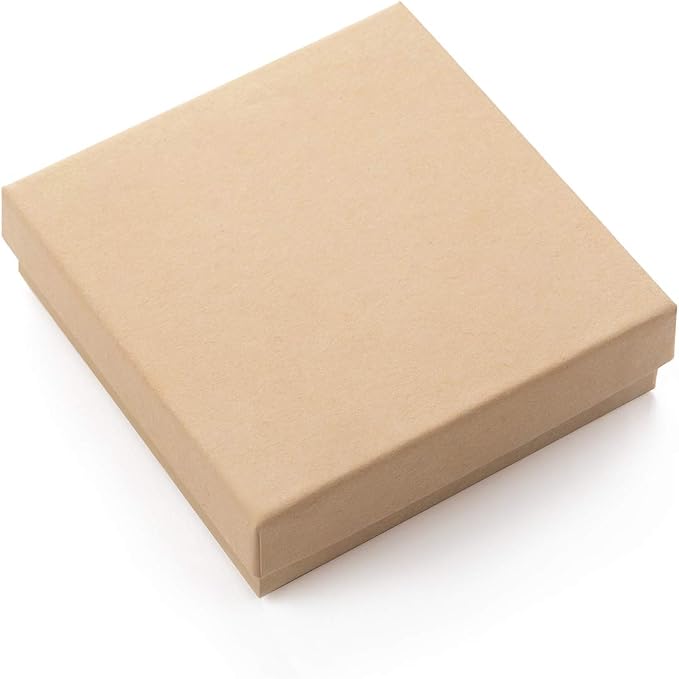 GEFTOL Jewelry Gift Boxes 96 Pack 3.5x3.5x1 Inch Cardboard Jewelry Boxes,Small Gift Boxes for Jewelry Earrings Necklaces Handmade Bangles Bracelets(Brown)