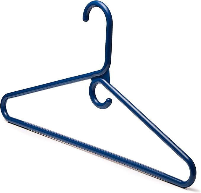 DEILSY™ Heavy Duty Plastic Hangers 50 Pack - Extra Heavy Duty Hangers for Clothes, Thick Navy Plastic Hangers, Strong Clothes Hangers with Hook for Scarves & Belts
