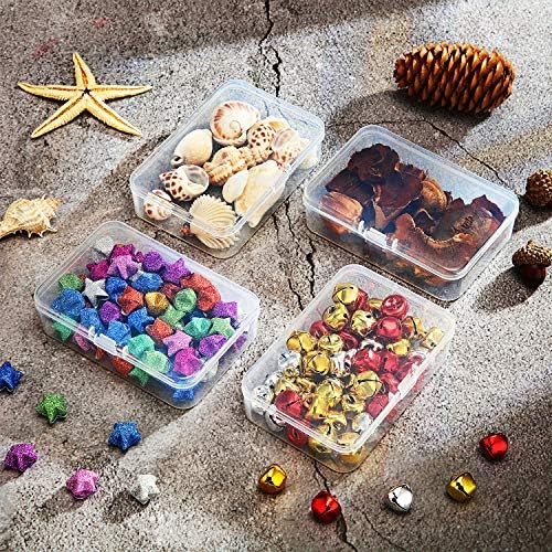 SATINIOR 24 Pcs Small Clear Plastic Container Box, 3.7 x 2.5 x 1 in
