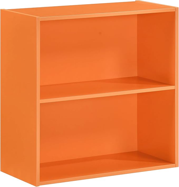 KB Designs - Tony 2-Tier Modern Bookcase with Open Storage Shelves for Kids’ Rooms, Playrooms, or Home Offices – Compact Colorful Bookshelf Organizer