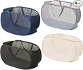 4 Pcs Collapsible Laundry Baskets, Opening Laundry Hamper, Foldable Laundry Basket, Dirty Clothes Basket for Clothes & Home Organization
