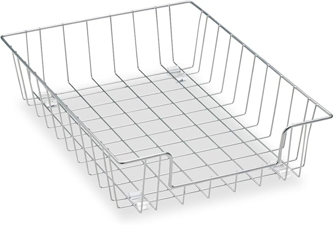 Fellowes Workstation 3" Letter Desk Tray Organizer, Wire, Silver (60012)