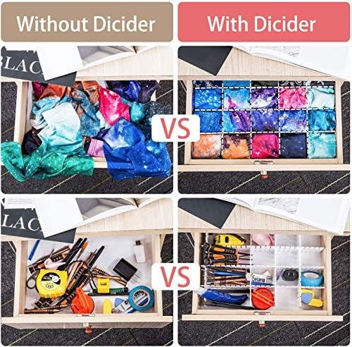40Pcs Drawer Dividers, Adjustable Drawer Organizer for Socks, Underwear, Makeup, Can Help Tidy Kitchen, Bedroom, Dresser