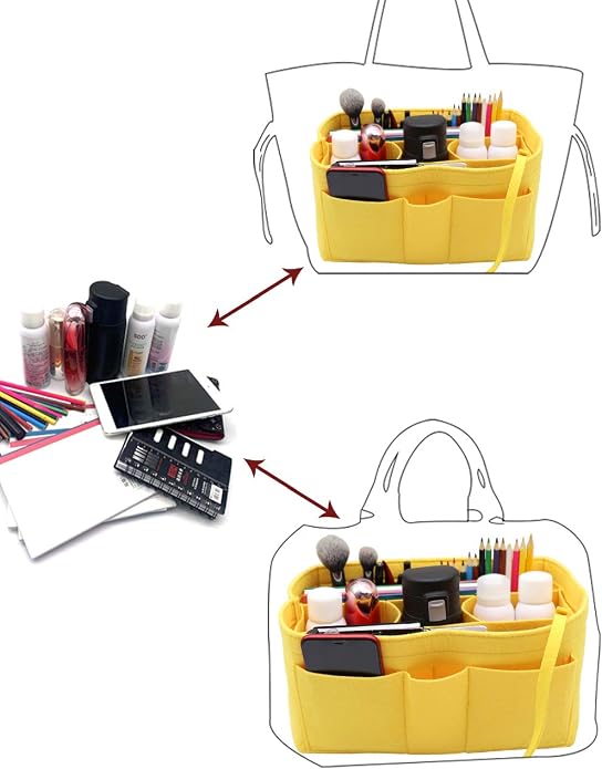 LEXSION Felt Insert Bag Organizer Bag In Bag For Handbag Purse Organizer Fits Speedy Neverful