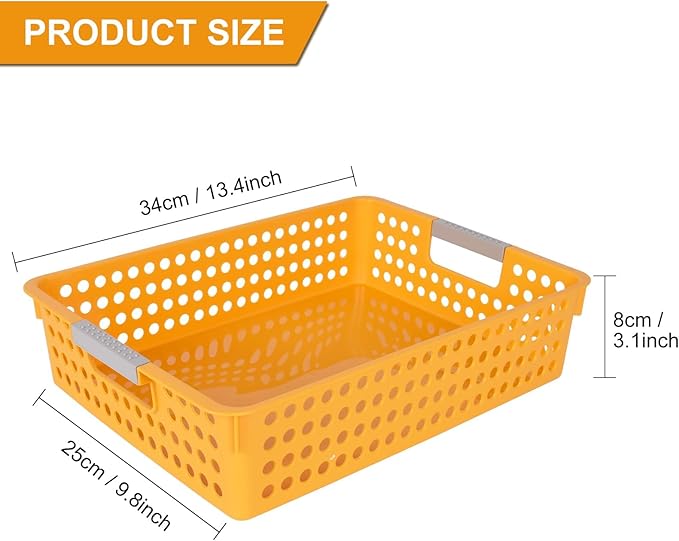 4 Pieces Turn in Trays for Classroom, Paper Organizer Baskets for Office and School