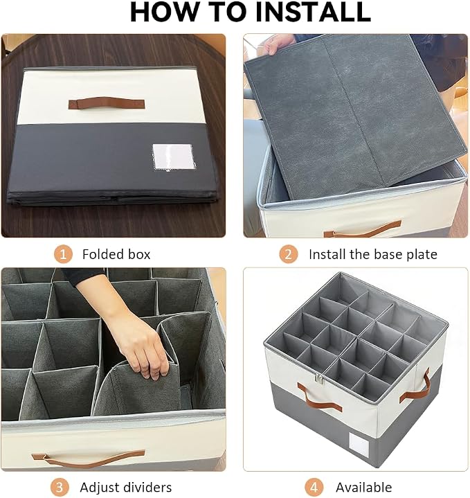 Shoe Organzier for Cloest - Adjustable Shoe Storage Box Fits 8-16 pairs,shoe Bin with Pop-Up dividers,Space Saver shoes Box organizer with Clear Dust Cover,Foldable shoe Cubby Storage Containers