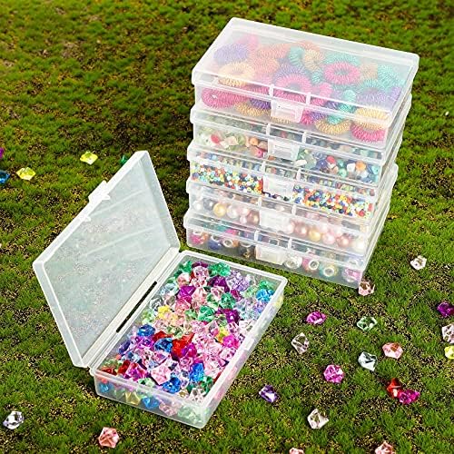 Jetec 18 Pieces Small Clear Plastic Storage Box, 5.2 x 3 x 1.2 Inch