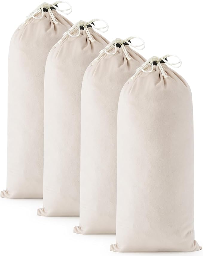 4 Pcs Single Shoe Bags for Travel, Dust Velvet Bag, Rio Red, 17.3x8.6 Inch | Washable & Reusable Travel Shoe Bags, Dustproof Shoe Bags with Drawstring Closure, Suitable for Travel, Home Storage