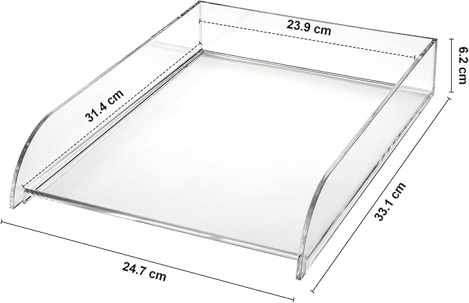 OSCO Clear Acrylic Stacking Letter Tray, ASLT-1