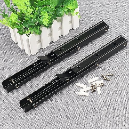 4 Pairs 8 PCS 12 Inch Folding Shelf Brackets,Metal Collapsible Shelf Bracket for Bench Table, Heavy Duty Shelf Bracket W