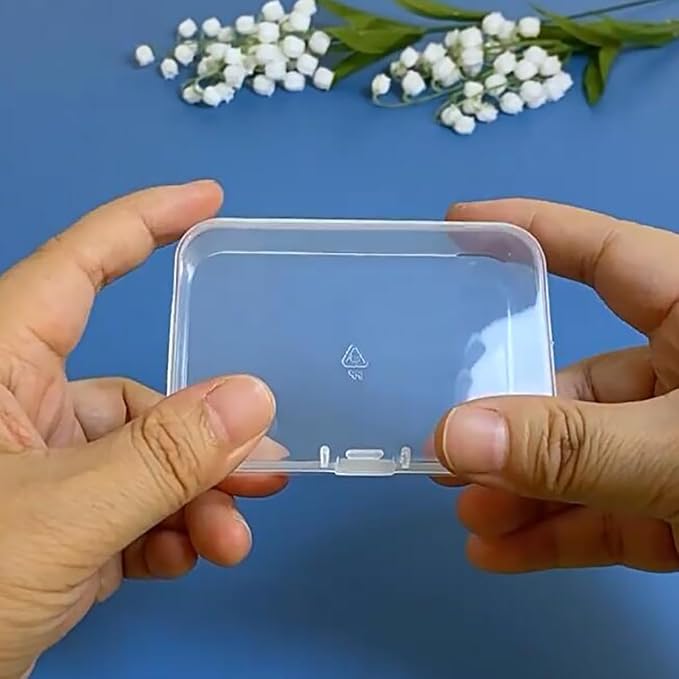 Rectangular Clear Plastic Box Containers (3.46" x 2.36" x 0.83 inch), 12 Pack Small Storage Boxes with Lids for Beads, Earplugs, Pins, Small Items etc.