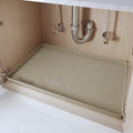Heavy Duty Silicone Under Sink Mat for Kitchen&Bathroom 22" x 19", Waterproof Under Sink Rubber Mat Drip Tray, Raised Edge Under Sink Liner,Prevent Drips, Leaks, Spills,Brown