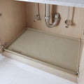 Heavy Duty Silicone Under Sink Mats for Kitchen Waterproof 25" x 22", Extra Thick Under Sink Rubber Mat Drip Tray, Raised Edge Under Sink Liner,Prevent Drips, Leaks, Spills,Brown