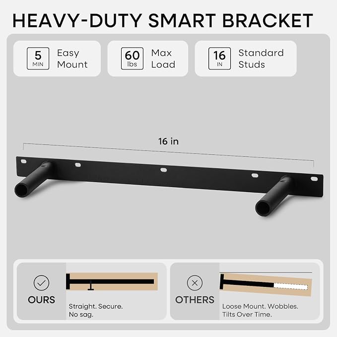 Homeforia Black Floating Shelf 20 inch, High End Solid Real Wood 20inch Bathroom Floating Shelves for Wall Mounted, Black Wooden 20in Floating Shelves, Heavy Duty Bracket, 20 X 6.5 X 1.75 in, Set of 4