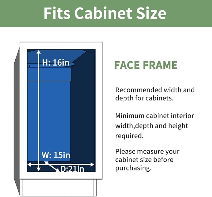 ROOMTEC Pull Out Cabinet Organizer (14" W x 18" D),2 Tier Pull Out Storage Shelf Drawer Basket,Sliding Shelves for Base Cabinet Organization in Kitchen, Bathroom, Pantry