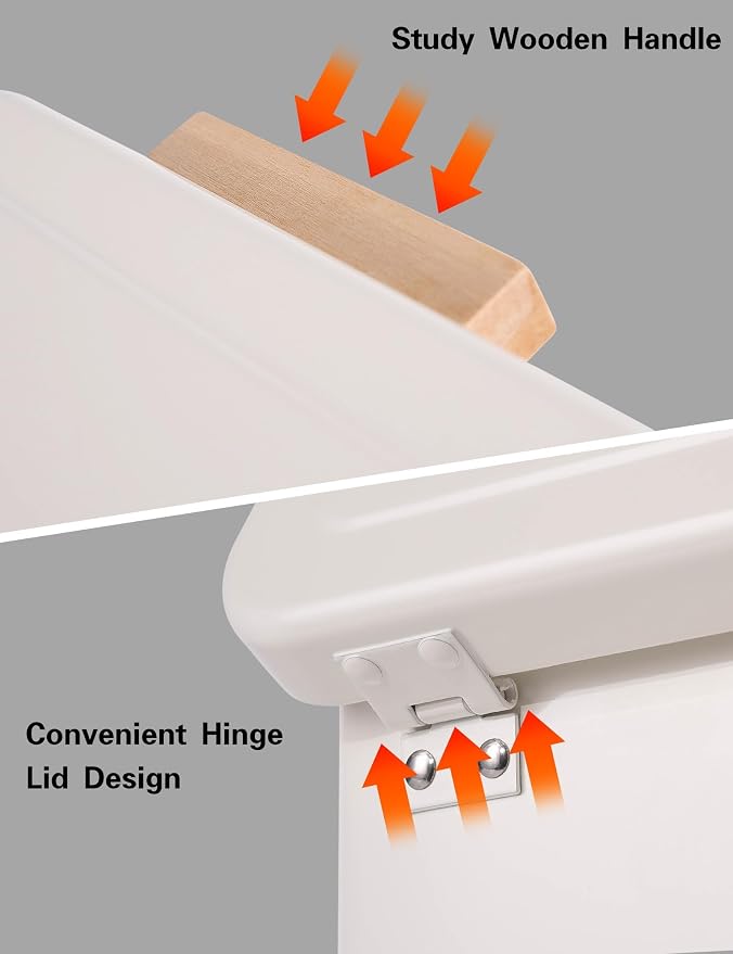Dryer Sheet Holder with Hinged Lid for Laundry Room Organization, Metal Farmhouse Dryer Sheet Container, Laundry Room Decor and Accessories (Cream)