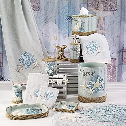 Avanti Linens - Covered Jar, Bathroom Storage for Q-Tips & Cotton Balls