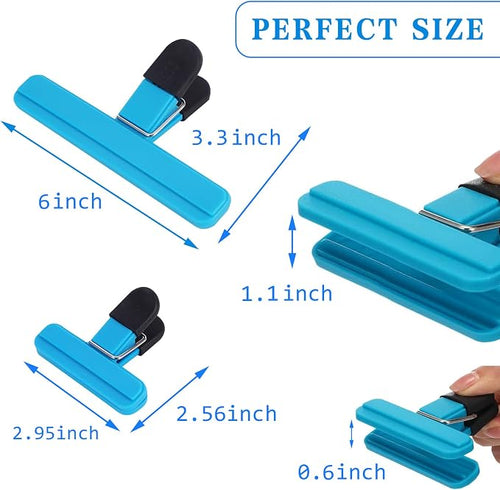 10 Pack Chip Clips Bag Clips Food Clips, Snack Clips Bag Clips for Chips and Other Food Bags, Kitchen Clips for Food Storage(5 x L, 5 x S)