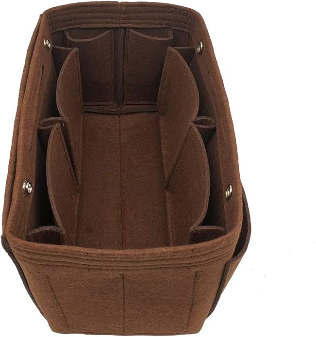 LEXSION Felt Purse Organizer Insert Multi Pocket Bag Organizer Shaper | zipper bag, tote shaper, multi pocket bag, handbag shaper, various sizes