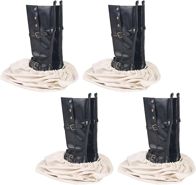 LAKE OF FIRE 4 Pcs Boot Bag for Cowboy Boots - Travel Boot Storage Shoes Bag for Cowboy Boot Protection (21" X 12")