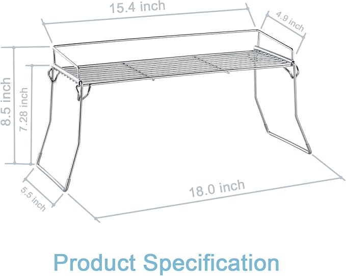 JUNCHU CHERRY Metal The Sink Vanity Organizer, Bathroom or Kitchen Sink Organizer, Feminine Products Organizer (Chrome)