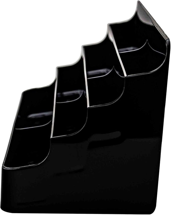 Marketing Holders Business Card Holder Counter for 3.5" x 2" Appointment Cards in Medical Facilities Business and Government Centers and Facilities Salons Black Acrylic Eight Pocket Four Tier