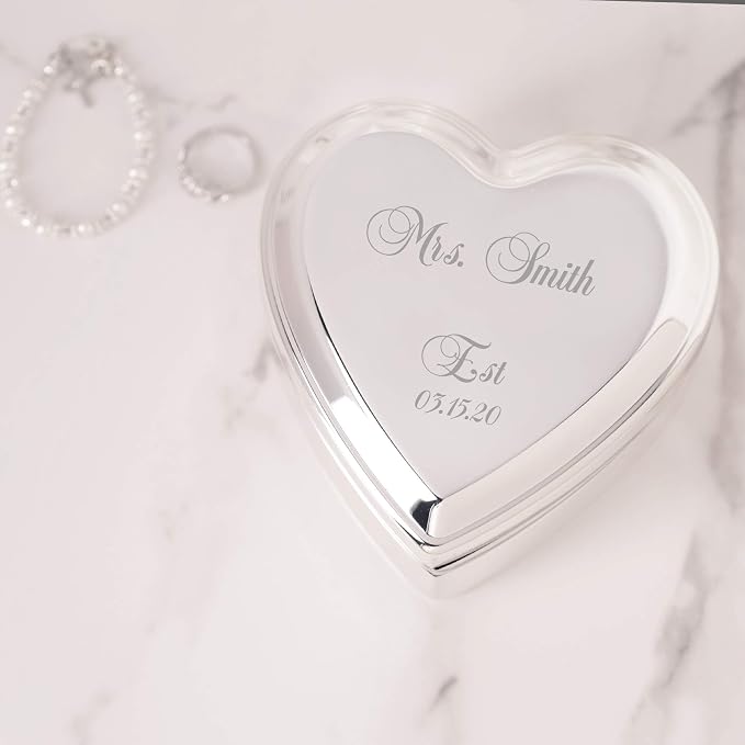 Cherished Moments Personalized Bride Jewelry Box, Heart Keepsake