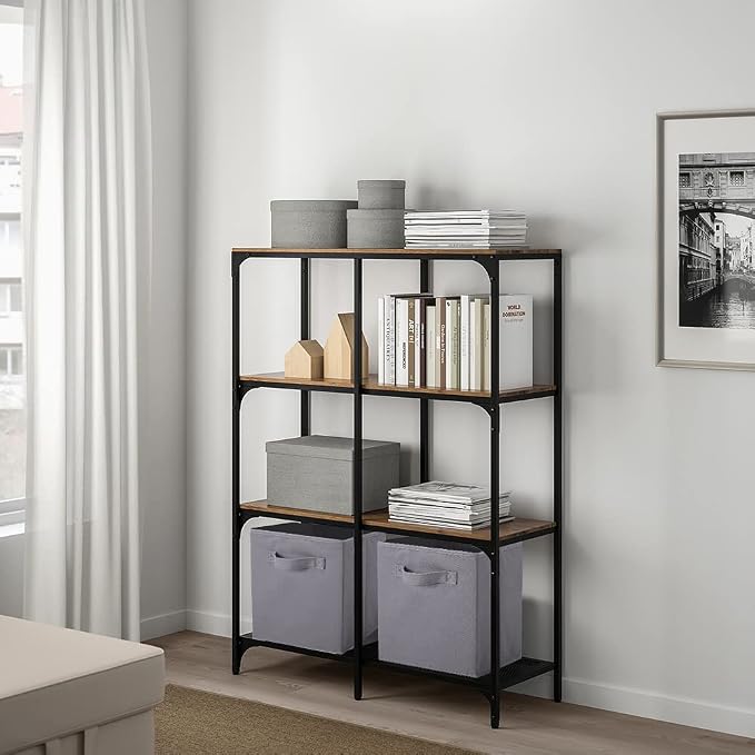 PowerKing Collapsible Storage Cubes with Handles, Fabric Foldable Bins for Closet Shelves, Durable Organization Storage Bins, 10.5'' x 11'' x 10.5'', 6 Pack, Light Grey