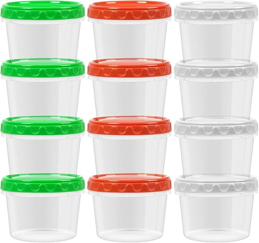 EONJOE 16oz Plastic Freezer Food Soup Containers with Lids, 2 Cup, 12pcs | Airtight & BPA-free for fresh food. Dishwasher/freezer safe, perfect for soup meal prep, portion control,snacks on-the-go