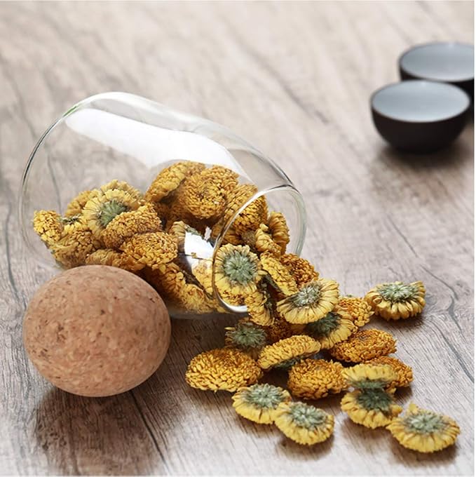 Glass Jar with Wood Lid Ball Jar Small Food Storage Container Clear Candy Jars Canister Sugar Coffee Tea Beans Spice Salt Storage 2 PSC 500 ML