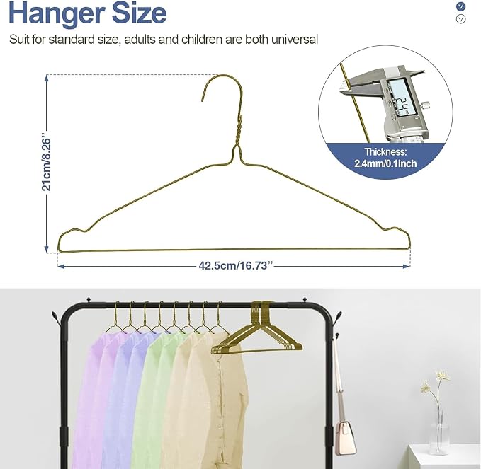SPECILITE Wire Hangers 250 Pack, Metal Wire Clothes Hanger Bulk for Coats, Space Saving Metal Hangers 16.7 Inch Ultra Thin Non Slip with Groove, for Standard Size Suits, Shirts, Pants, Skirts-Silver